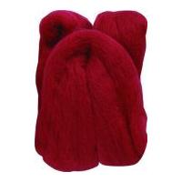 clover natural wool roving red