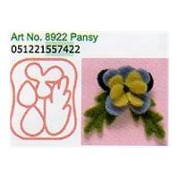 clover needle felting plastic shaped applique mould pansy