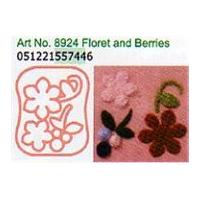 clover needle felting plastic shaped applique mould floret berries