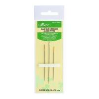 clover long sashico sewing needles with pure gold plate elliptical eye