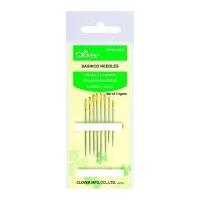 Clover Sashico Sewing Needles with Pure Gold Plate Elliptical Eye