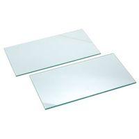 clear clear glass cupboard shelf l266mm d247mm pack of 2