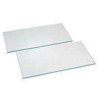 clear clear glass cupboard shelf l458mm d280mm