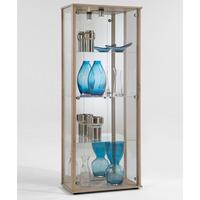 classico glass display cabinet with light in oaktree