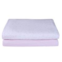 Clair De Lune Pack Of 2 Fitted Moses Sheets Printed Pink