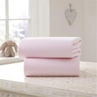 Clair De Lune Flat Cot Bed Sheets Pink