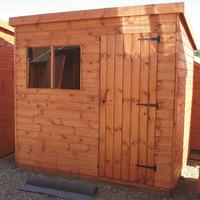CLEARANCE TGB 6ft x 6ft (1.82m x 1.82m) Superior Pent Shed with Door Position D
