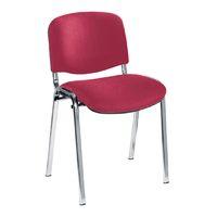 Club Fabric Stacking Chair Club Chrome - Claret