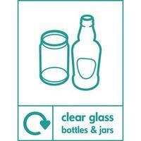 CLEAR GLASS BOTTLES SELF-ADHESIVE VINYL 150 x 200