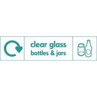 CLEAR GLASS BOTTLES SELF-ADHESIVE VINYL 350 x 100