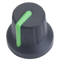 cliff fc72604s k86r soft touch control knob black with green point