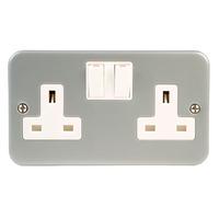 click cl036 metal clad double socket 13a