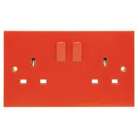 click wa180 2 gang dp 13a switched socket red