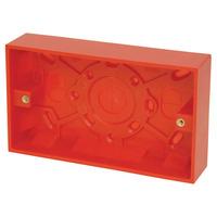 Click WA185 2 Gang 25mm Deep Pattress Box Red