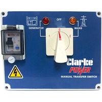 clarke clarke manual mains changeover switch for kc6 kc10 diesel gener ...