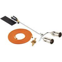 clarke clarke plk1074 700mm twin burner gas torch kit