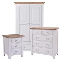 Clermont Grey Painted Bedroom Set with Double Wardrobe