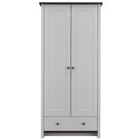 Clovelly 2 Door 1 Drawer Robe Grey