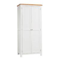 clevedon light grey painted double full hanging wardrobe