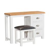 clevedon light grey painted dressing table stool