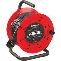 clarke clarke ccr26 230v 4 socket 25m 252mm cable reel with thermal cu ...