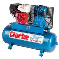 clarke clarke sp27ec150 23cfm 150ltr petrol stationary air compressor