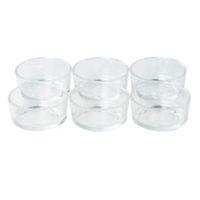 Clear Glass Jumbo Tea Light Holder Pack of 6