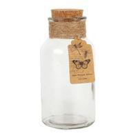 Clear Cork & Glass Decorative Bottle Medium