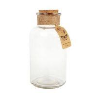 Clear Cork & Glass Decorative Bottle Large