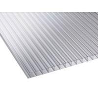 clear mutilwall polycarbonate roofing sheet 3000mm x 700mm pack of 5