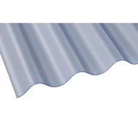 Clear Corrugated PVC Roofing Sheet 1830mm x 762mm Pack of 10