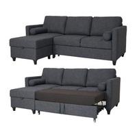 Clearance Flame The Azores Corner Sofabed - Linoso Slate