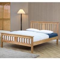 clearance dorlux beds brent white 4ft 6 double wooden bedstead low foo ...