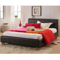 Clearance Birlea Barcelona 4FT Small Double Faux Leather Bed - Brown