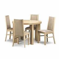 Clearance - Star-Premier Collection - Rimini - Light Oak Veneer Table And 4 Chairs