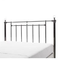 clara metal black nickel headboard double