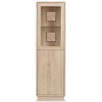 Clemence Richard Portofino Oak 2 Door Display Cabinet