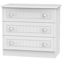 Clearance Warwick White Chest of Drawer - 3 Drawer