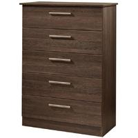 Clearance Contrast Panga Chest of Drawer - 5 Drawer - G359