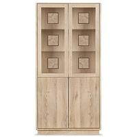 clemence richard portofino oak high display cabinet