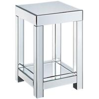 Clear Mirrored Lamp Table