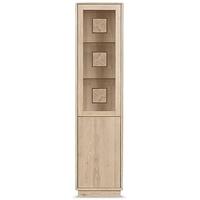 Clemence Richard Portofino Oak 2 Door Glass Display Cabinet - H 180cm