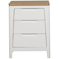 Clearance Mark Webster Painted Geo Bedside Table - 3 Drawer - G226