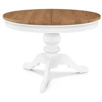 Clemence Richard Tuscany Painted Oak Single Pedestal Extending Dining Table