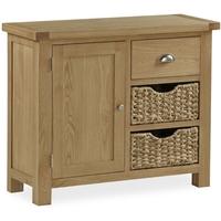 Clearance Global Home Cheltenham Oak Sideboard - Small with Baskets - G429