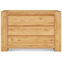 clemence richard massive oak wide 3 drawer chest of drawer