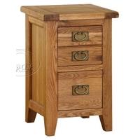 Clearance Vancouver Oak Bedside Cabinet - 2 Drawer - G408