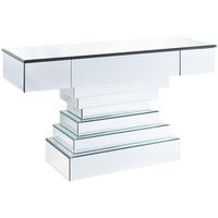 clear mirrored console table large