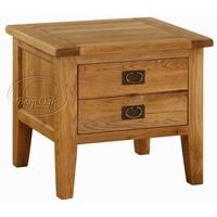 Clearance Vancouver Oak Lamp Table - 1 Drawer