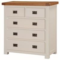 clearance heritage stone painted 2 over 3 chest of drawer